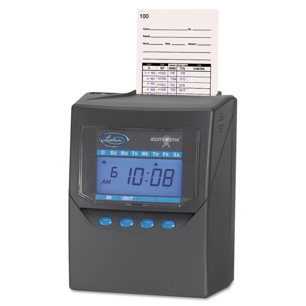 Lathem Time Electronic Automatic Time Recorder, Gray 7500E